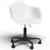 Buy Office Chair with Armrests - Desk Chair with Wheels - Weston Black Frame White 61269