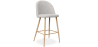 Buy Fabric Upholstered Stool - Scandinavian Design - 63cm - Evelyne Cream 61276 Home delivery