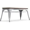 Buy Industrial Stylix Bench - Dark Wood Steel 58436