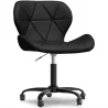 Office Chair with Wheels - Swivel Desk Chair - Upholstered in Faux Leather - Black Wito Frame image 9