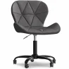 Buy Office Chair with Wheels - Swivel Desk Chair - Upholstered in Faux Leather - Black Wito Frame Grey 61049