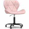 Office Chair with Wheels - Swivel Desk Chair - Upholstered in Faux Leather - Black Wito Frame image 9