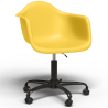 Buy Office Chair with Armrests - Desk Chair with Wheels - Weston Black Frame Yellow 61269 - prices