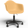 Buy Office Chair with Armrests - Desk Chair with Wheels - Weston Black Frame Pastel orange 61269 Home delivery