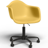 Buy Office Chair with Armrests - Desk Chair with Wheels - Weston Black Frame Pastel yellow 61269 Home delivery