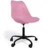 Buy Office Chair with Wheels - Swivel Desk Chair - Tulip Black Frame Pastel pink 61270