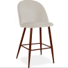 Buy Velvet Upholstered Stool - Scandinavian Design - Evelyne Beige 61287 - in the EU