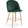 Buy Velvet Upholstered Stool - Scandinavian Design - 63cm - Evelyne Dark green 61288 Home delivery