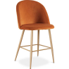 Buy Velvet Upholstered Stool - Scandinavian Design - 63cm - Evelyne Reddish orange 61288 with a guarantee