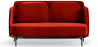 Buy Two-Seater Sofa - Upholstered in Velvet - Terrec Red 61002 - prices