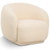 Upholstered Armchair in Bouclé Fabric - Curved Design - Drisela image 9