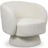 Armchair Upholstered in Bouclé Fabric - Curved Design - Dresa image 9
