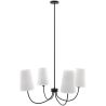 Black Ceiling Chandelier with 4 Shades - Dixiu image 9