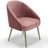 Buy Design Armchair - Upholstered in Velvet - Golden leg - Wasda Pink 61336 - prices