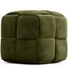 Buy Square Corduroy Upholstered Pouf - Modern Design - Cube Olive 61451