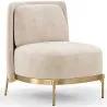 Buy Designer Armchair - Velvet Upholstered - Kanla Beige 61001