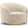 Curved Design Armchair - Upholstered in Velvet - Herina image 9