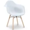 Buy Dining Chair Scandinavian Design - Wooden Legs - Nordika White 61552