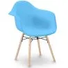 Buy Dining Chair Scandinavian Design - Wooden Legs - Nordika Blue 61552