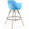 Buy Bar Stool - Scandinavian Design - Wooden Legs - Nordika Blue 61553