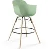 Buy Bar Stool - Scandinavian Design - Wooden Legs - Nordika Pastel green 61553