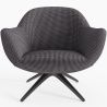 Upholstered Curved Design Contemporary Style Armchair - Mirrel image 9