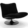 Buy Upholstered Curved Design Contemporary Style Armchair - Tulipe Black 61545