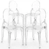 Buy Pack of 4 Dining Chairs Transparent - Estilo Victoria  Transparent 61555