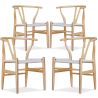 Pack of 4 Dining Chairs Wooden - Scandinavian Style - Wish image 9