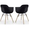 Pack of 2 Dining Chairs Scandinavian Design - Wooden Legs - Nordika image 9