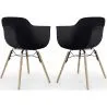Buy Dining Chair - Scandinavian Design - Wooden Legs - Pack of 2 - Nordika Black 61561