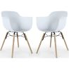 Pack of 2 Dining Chairs Scandinavian Design - Wooden Legs - Nordika image 9