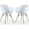 Buy Dining Chair - Scandinavian Design - Wooden Legs - Pack of 2 - Nordika White 61561