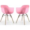 Pack of 2 Dining Chairs Scandinavian Design - Wooden Legs - Nordika image 9