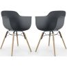 Pack of 2 Dining Chairs Scandinavian Design - Wooden Legs - Nordika image 9