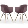 Pack of 2 Dining Chairs Scandinavian Design - Wooden Legs - Nordika image 9