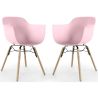 Pack of 2 Dining Chairs Scandinavian Design - Wooden Legs - Nordika image 9