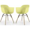 Pack of 2 Dining Chairs Scandinavian Design - Wooden Legs - Nordika image 9