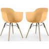 Pack of 2 Dining Chairs Scandinavian Design - Wooden Legs - Nordika image 9