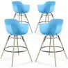 Bar Stool - Scandinavian Design - Wooden Legs - Pack of 4 - Nordika image 9