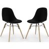 Set of 2 Dining Chairs - Scandinavian Design - Wooden Legs - Skögur image 9