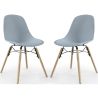 Set of 2 Dining Chairs - Scandinavian Design - Wooden Legs - Skögur image 9