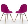 Set of 2 Dining Chairs - Scandinavian Design - Wooden Legs - Skögur image 9