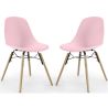 Set of 2 Dining Chairs - Scandinavian Design - Wooden Legs - Skögur image 9