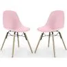 Dining Chair - Scandinavian Design - Wooden Legs - Pack of 2 - Skögur image 9