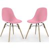 Set of 2 Dining Chairs - Scandinavian Design - Wooden Legs - Skögur image 9