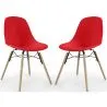 Dining Chair - Scandinavian Design - Wooden Legs - Pack of 2 - Skögur image 9