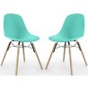 Set of 2 Dining Chairs - Scandinavian Design - Wooden Legs - Skögur image 9