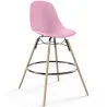 Buy Bar Stool - Scandinavian Design - Wooden Legs - Skögur Light Pink 61560