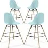 Bar Stool - Scandinavian Design - Wooden Legs - Pack of 4 - Skögur image 9
